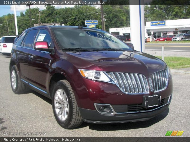 Bordeaux Reserve Red Metallic / Charcoal Black 2011 Lincoln MKX AWD