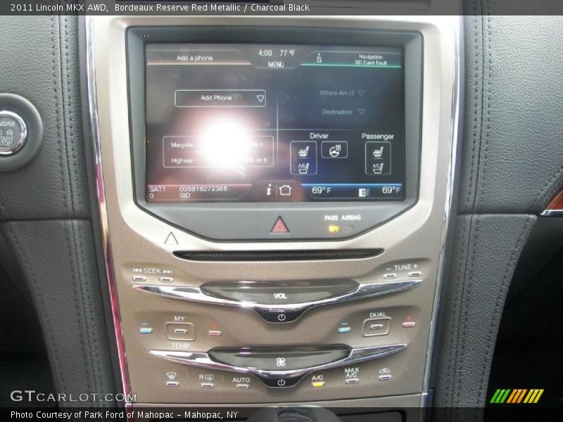 Bordeaux Reserve Red Metallic / Charcoal Black 2011 Lincoln MKX AWD