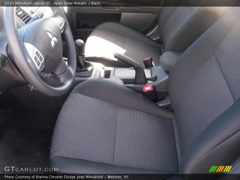 Apex Silver Metallic / Black 2010 Mitsubishi Lancer ES