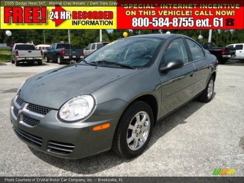 Mineral Gray Metallic / Dark Slate Gray 2005 Dodge Neon SXT