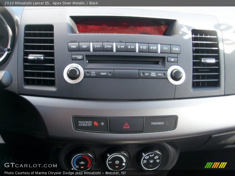 Apex Silver Metallic / Black 2010 Mitsubishi Lancer ES