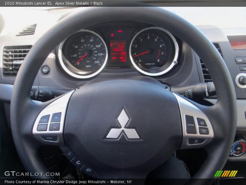 Apex Silver Metallic / Black 2010 Mitsubishi Lancer ES