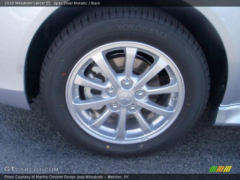 Apex Silver Metallic / Black 2010 Mitsubishi Lancer ES