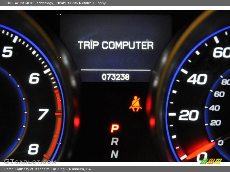Nimbus Gray Metallic / Ebony 2007 Acura MDX Technology