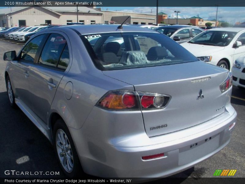 Apex Silver Metallic / Black 2010 Mitsubishi Lancer ES