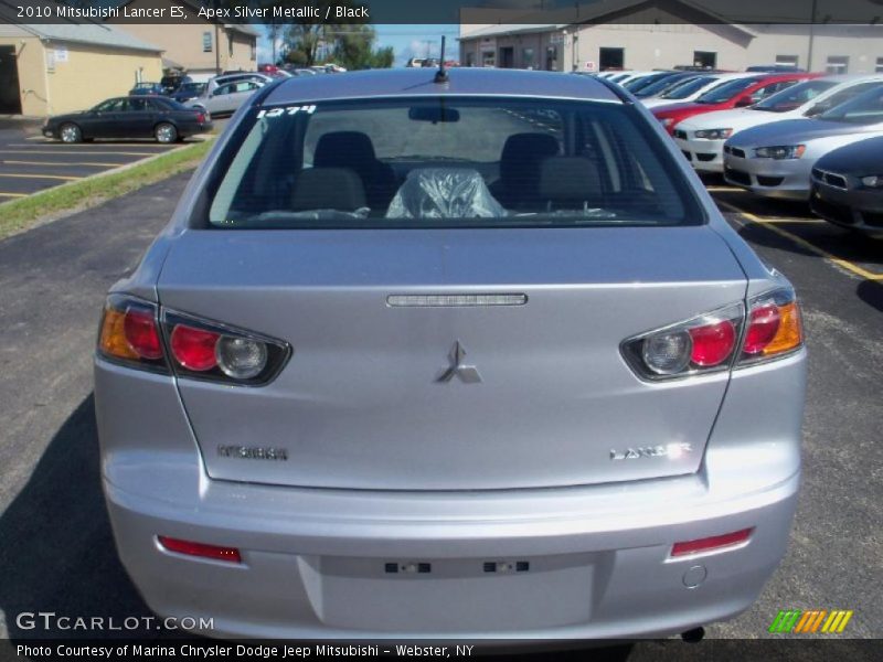 Apex Silver Metallic / Black 2010 Mitsubishi Lancer ES