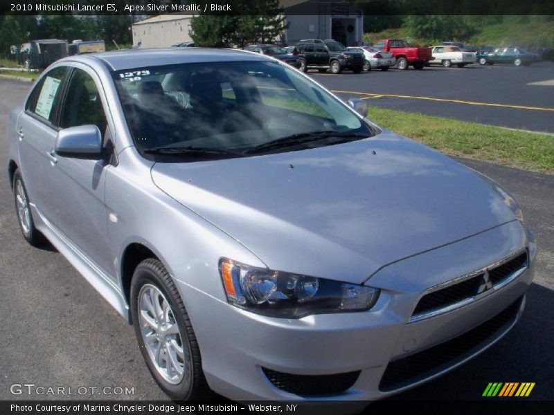 Apex Silver Metallic / Black 2010 Mitsubishi Lancer ES