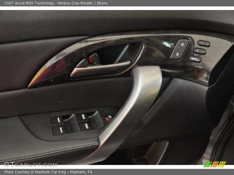 Nimbus Gray Metallic / Ebony 2007 Acura MDX Technology