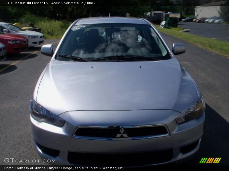 Apex Silver Metallic / Black 2010 Mitsubishi Lancer ES
