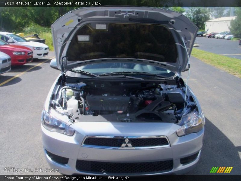 Apex Silver Metallic / Black 2010 Mitsubishi Lancer ES