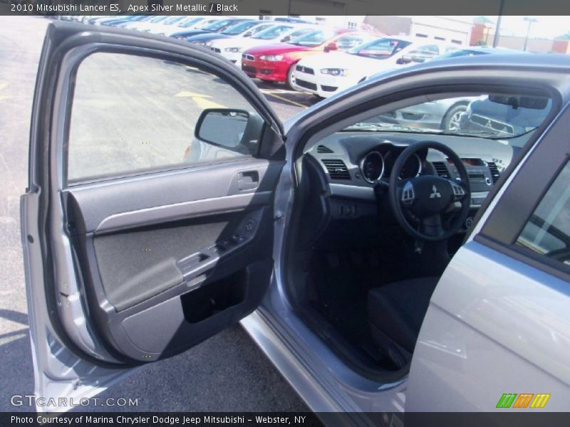 Apex Silver Metallic / Black 2010 Mitsubishi Lancer ES