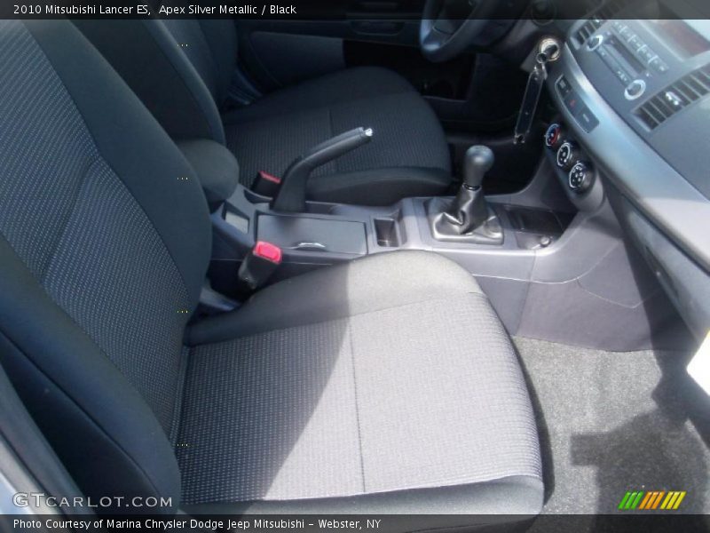 Apex Silver Metallic / Black 2010 Mitsubishi Lancer ES