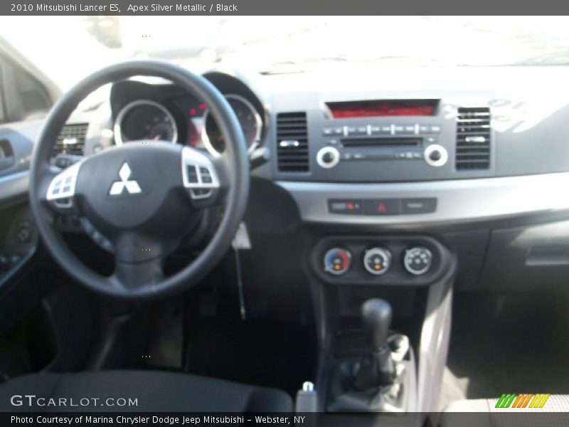 Apex Silver Metallic / Black 2010 Mitsubishi Lancer ES