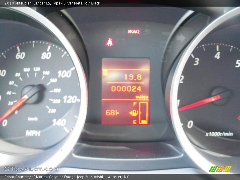 Apex Silver Metallic / Black 2010 Mitsubishi Lancer ES