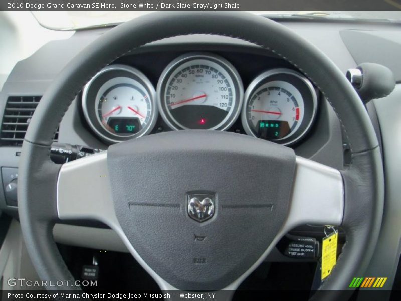 Stone White / Dark Slate Gray/Light Shale 2010 Dodge Grand Caravan SE Hero