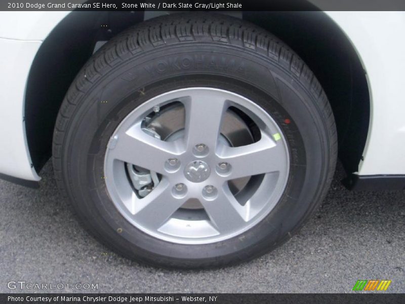 Stone White / Dark Slate Gray/Light Shale 2010 Dodge Grand Caravan SE Hero
