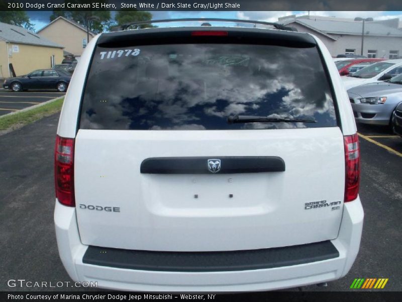Stone White / Dark Slate Gray/Light Shale 2010 Dodge Grand Caravan SE Hero