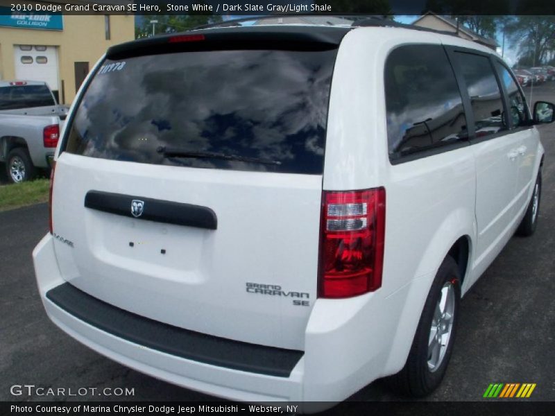 Stone White / Dark Slate Gray/Light Shale 2010 Dodge Grand Caravan SE Hero