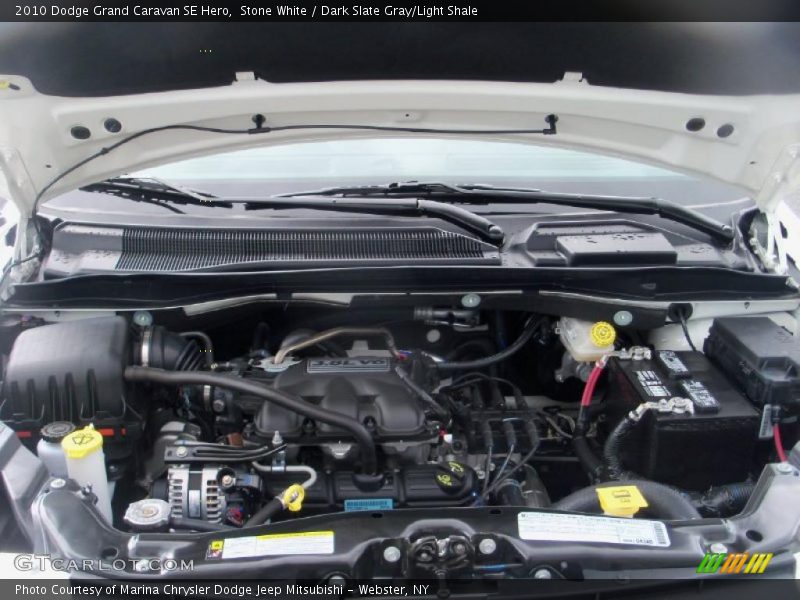 Stone White / Dark Slate Gray/Light Shale 2010 Dodge Grand Caravan SE Hero