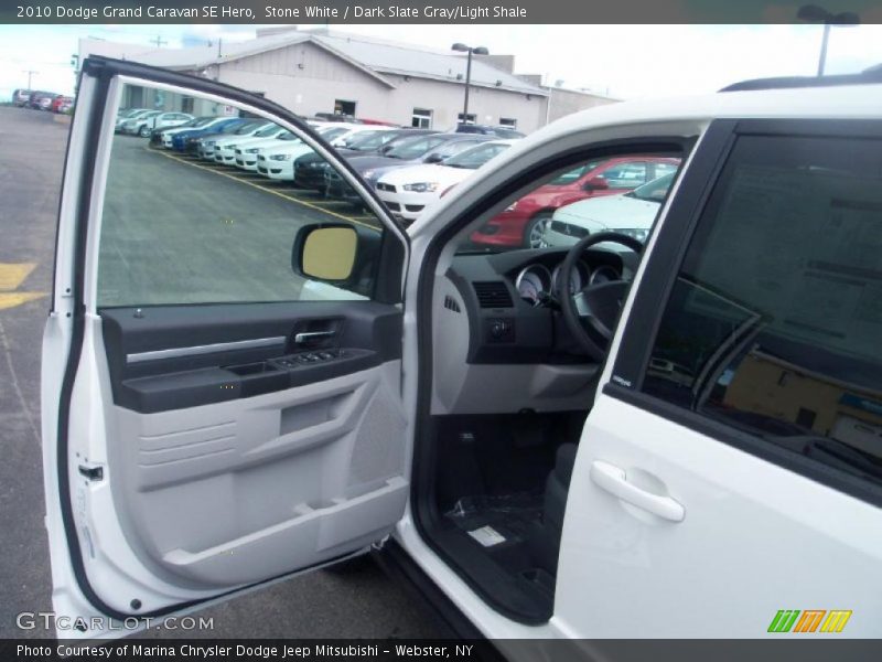 Stone White / Dark Slate Gray/Light Shale 2010 Dodge Grand Caravan SE Hero