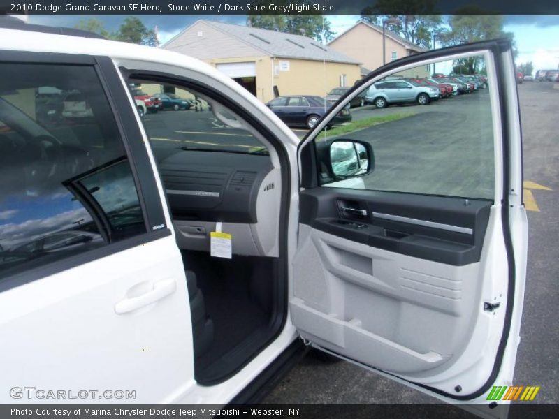 Stone White / Dark Slate Gray/Light Shale 2010 Dodge Grand Caravan SE Hero