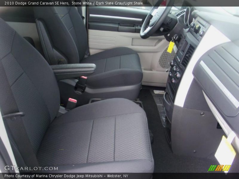 Stone White / Dark Slate Gray/Light Shale 2010 Dodge Grand Caravan SE Hero