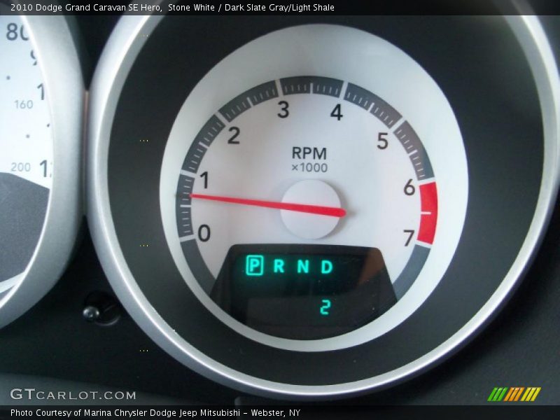 Stone White / Dark Slate Gray/Light Shale 2010 Dodge Grand Caravan SE Hero