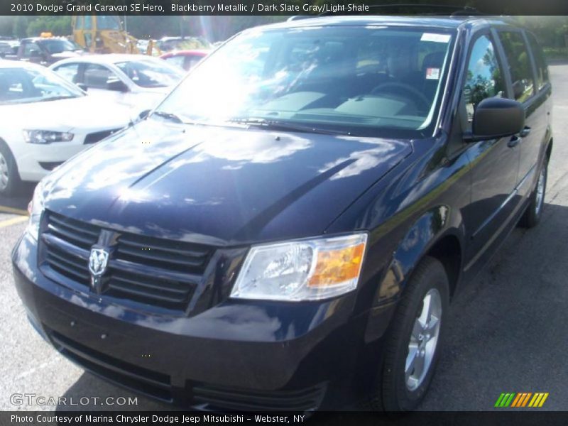 Blackberry Metallic / Dark Slate Gray/Light Shale 2010 Dodge Grand Caravan SE Hero