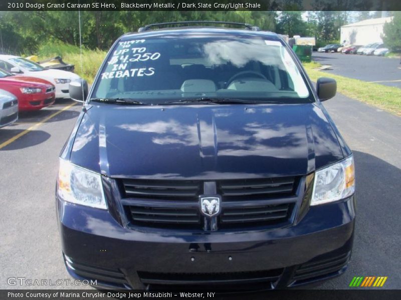 Blackberry Metallic / Dark Slate Gray/Light Shale 2010 Dodge Grand Caravan SE Hero
