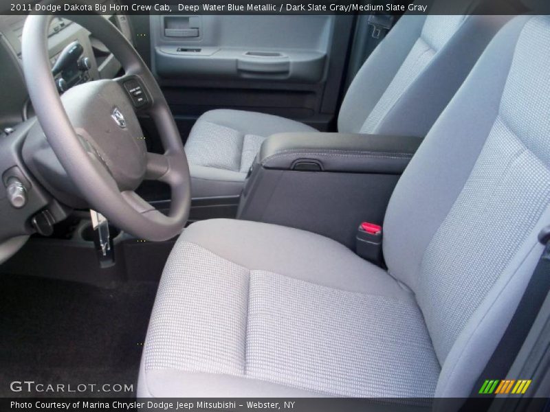 Deep Water Blue Metallic / Dark Slate Gray/Medium Slate Gray 2011 Dodge Dakota Big Horn Crew Cab
