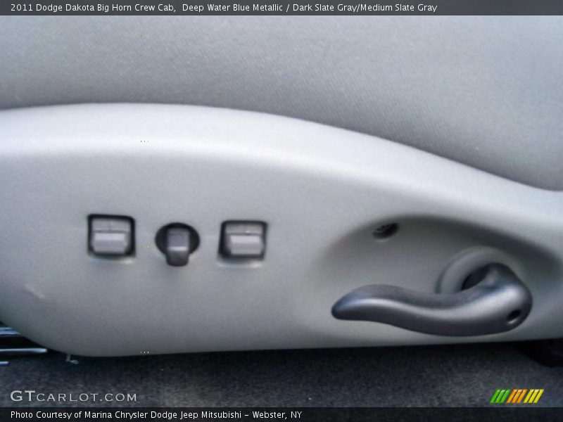 Deep Water Blue Metallic / Dark Slate Gray/Medium Slate Gray 2011 Dodge Dakota Big Horn Crew Cab