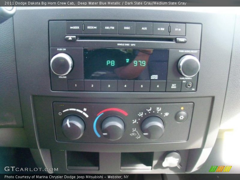 Deep Water Blue Metallic / Dark Slate Gray/Medium Slate Gray 2011 Dodge Dakota Big Horn Crew Cab