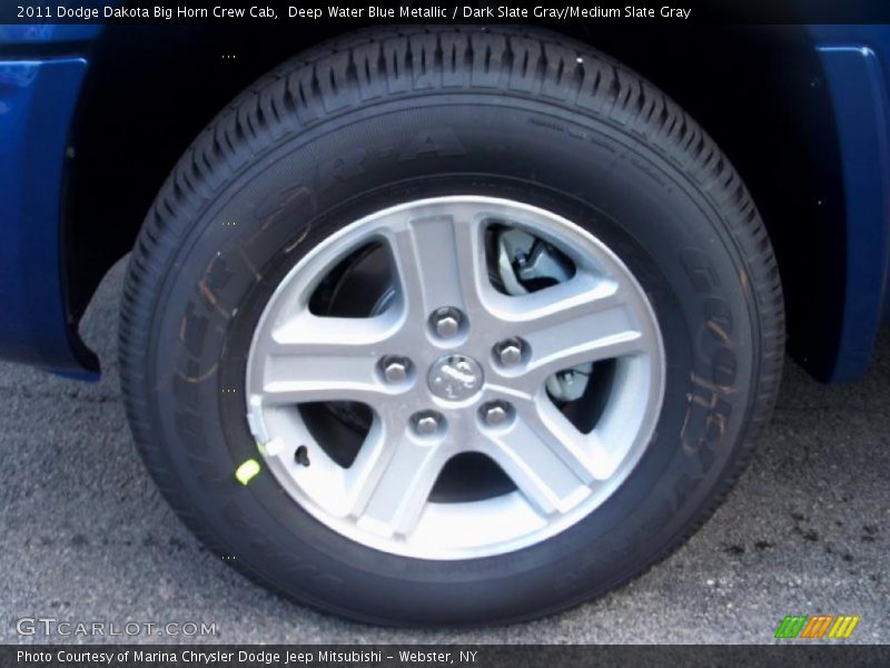Deep Water Blue Metallic / Dark Slate Gray/Medium Slate Gray 2011 Dodge Dakota Big Horn Crew Cab