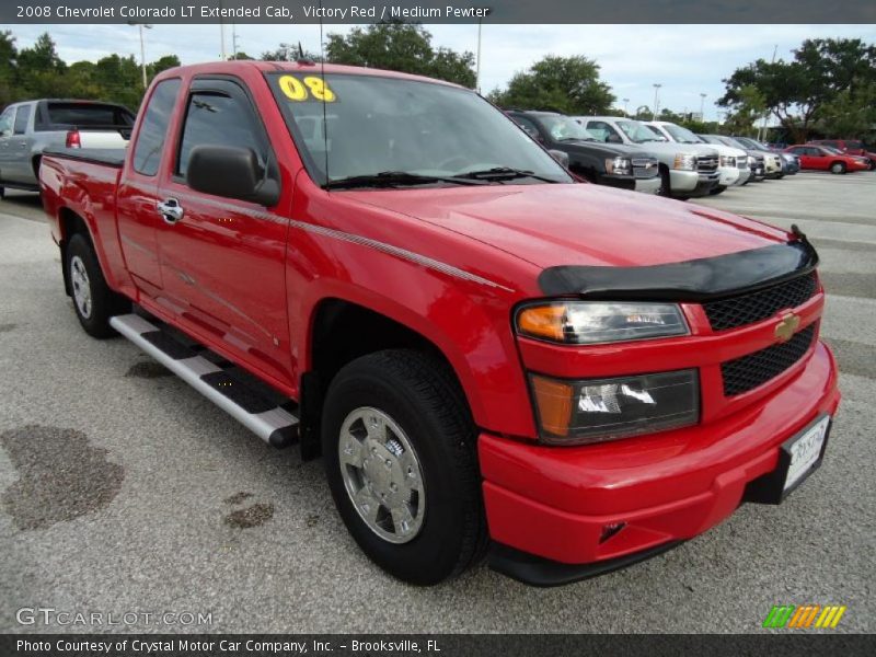 Victory Red / Medium Pewter 2008 Chevrolet Colorado LT Extended Cab