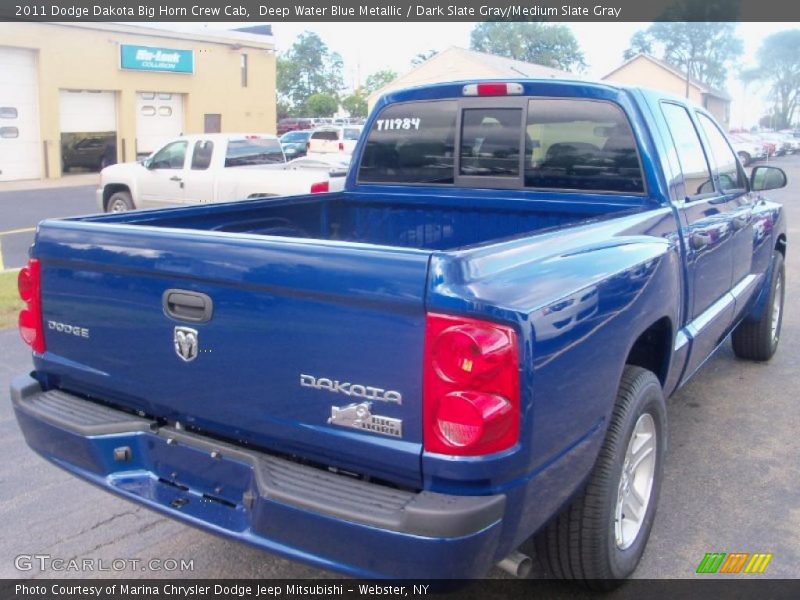 Deep Water Blue Metallic / Dark Slate Gray/Medium Slate Gray 2011 Dodge Dakota Big Horn Crew Cab