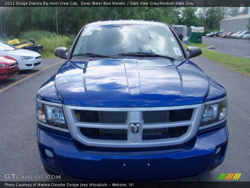 Deep Water Blue Metallic / Dark Slate Gray/Medium Slate Gray 2011 Dodge Dakota Big Horn Crew Cab