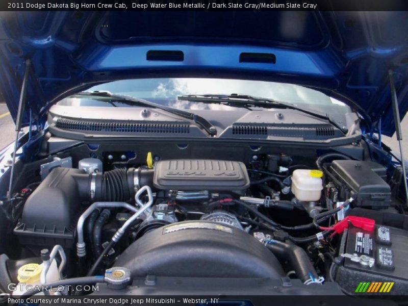 Deep Water Blue Metallic / Dark Slate Gray/Medium Slate Gray 2011 Dodge Dakota Big Horn Crew Cab