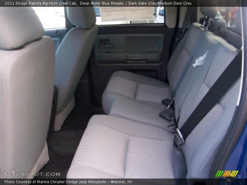 Deep Water Blue Metallic / Dark Slate Gray/Medium Slate Gray 2011 Dodge Dakota Big Horn Crew Cab