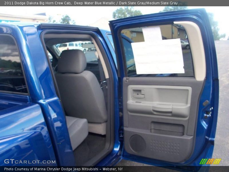 Deep Water Blue Metallic / Dark Slate Gray/Medium Slate Gray 2011 Dodge Dakota Big Horn Crew Cab