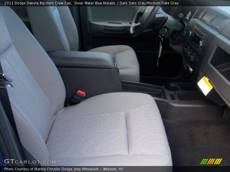 Deep Water Blue Metallic / Dark Slate Gray/Medium Slate Gray 2011 Dodge Dakota Big Horn Crew Cab