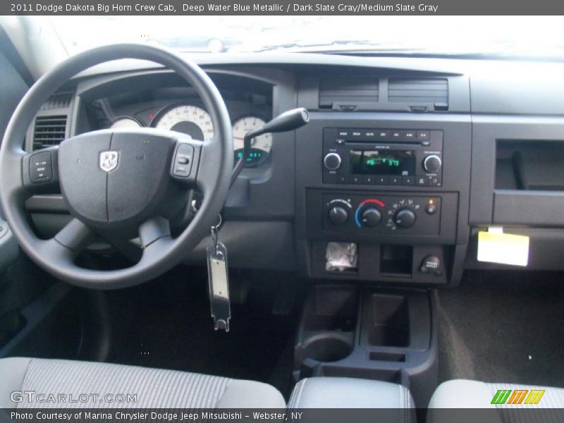 Deep Water Blue Metallic / Dark Slate Gray/Medium Slate Gray 2011 Dodge Dakota Big Horn Crew Cab