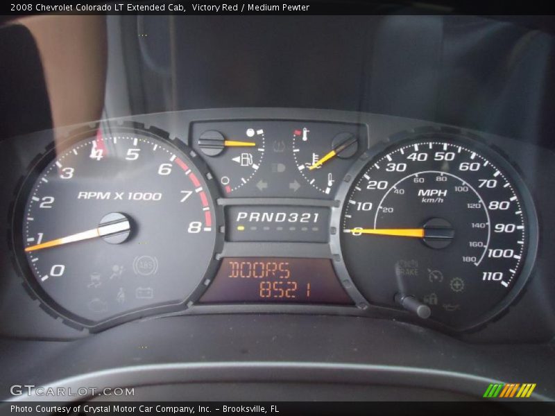 Victory Red / Medium Pewter 2008 Chevrolet Colorado LT Extended Cab