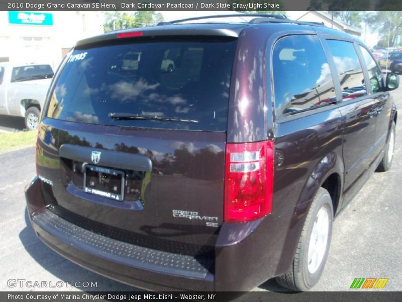 Dark Cordovan Pearlcoat / Dark Slate Gray/Light Shale 2010 Dodge Grand Caravan SE Hero