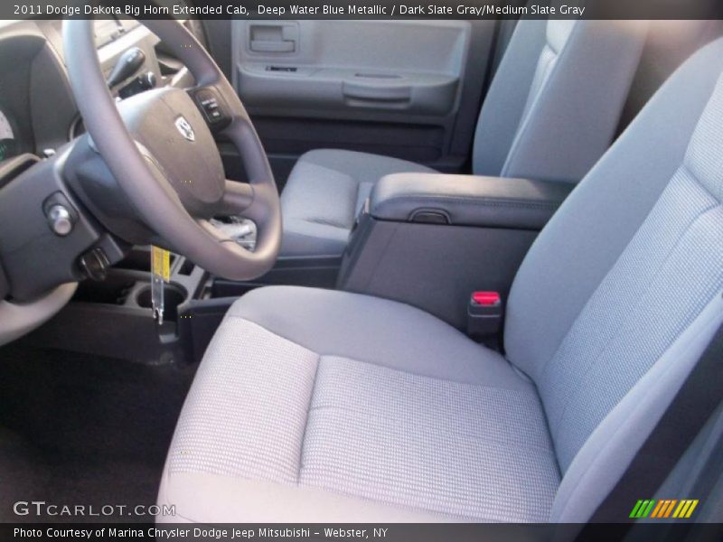 Deep Water Blue Metallic / Dark Slate Gray/Medium Slate Gray 2011 Dodge Dakota Big Horn Extended Cab