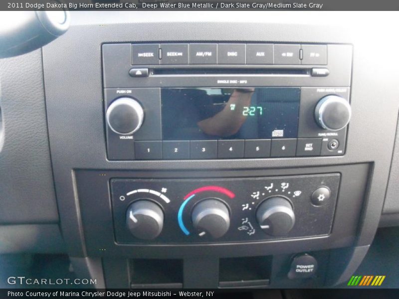 Deep Water Blue Metallic / Dark Slate Gray/Medium Slate Gray 2011 Dodge Dakota Big Horn Extended Cab