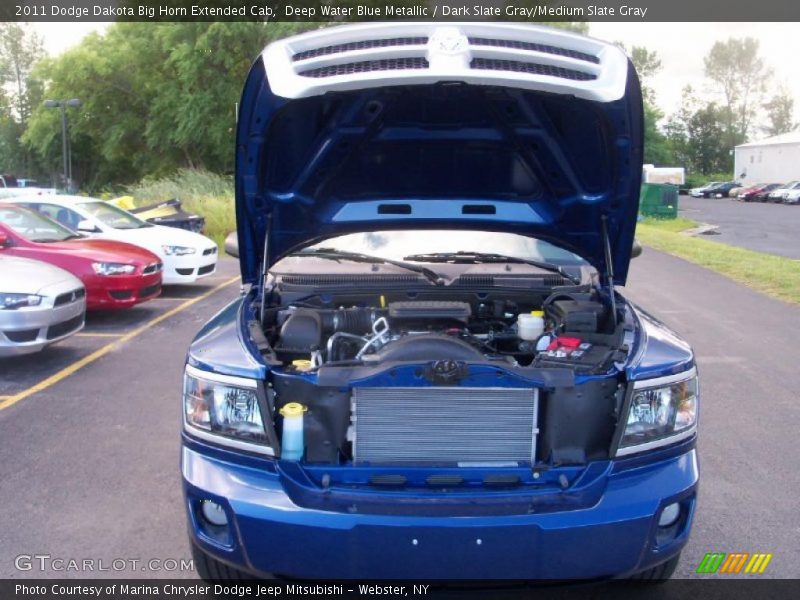 Deep Water Blue Metallic / Dark Slate Gray/Medium Slate Gray 2011 Dodge Dakota Big Horn Extended Cab