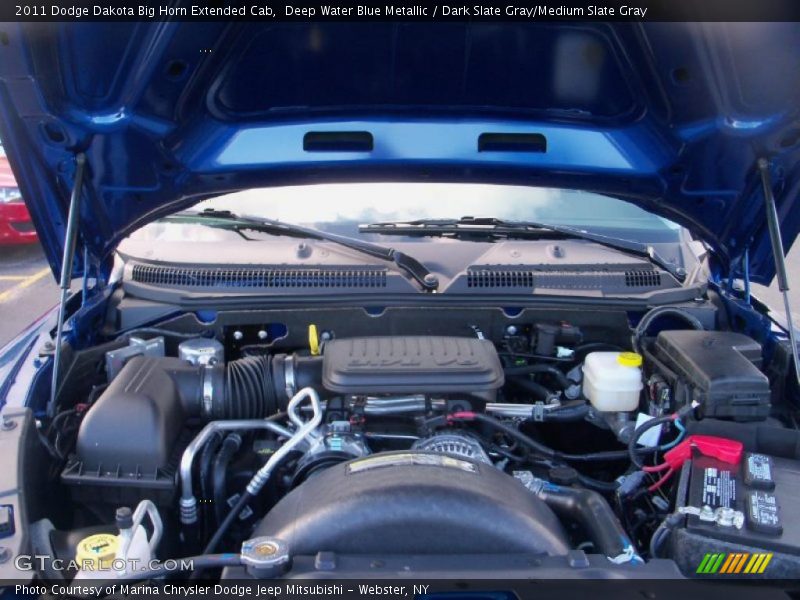Deep Water Blue Metallic / Dark Slate Gray/Medium Slate Gray 2011 Dodge Dakota Big Horn Extended Cab