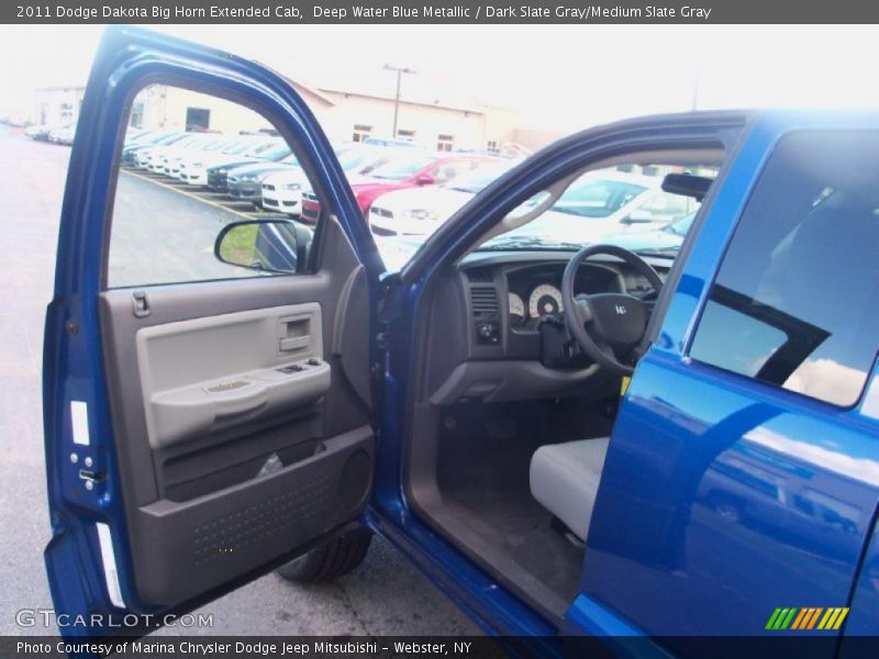 Deep Water Blue Metallic / Dark Slate Gray/Medium Slate Gray 2011 Dodge Dakota Big Horn Extended Cab
