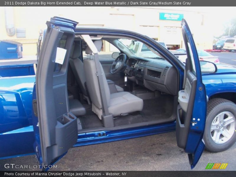 Deep Water Blue Metallic / Dark Slate Gray/Medium Slate Gray 2011 Dodge Dakota Big Horn Extended Cab