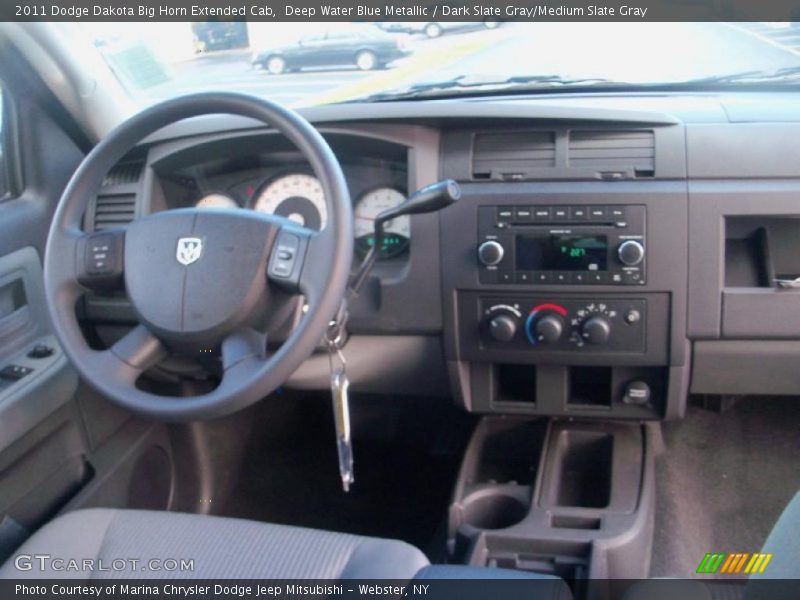 Deep Water Blue Metallic / Dark Slate Gray/Medium Slate Gray 2011 Dodge Dakota Big Horn Extended Cab